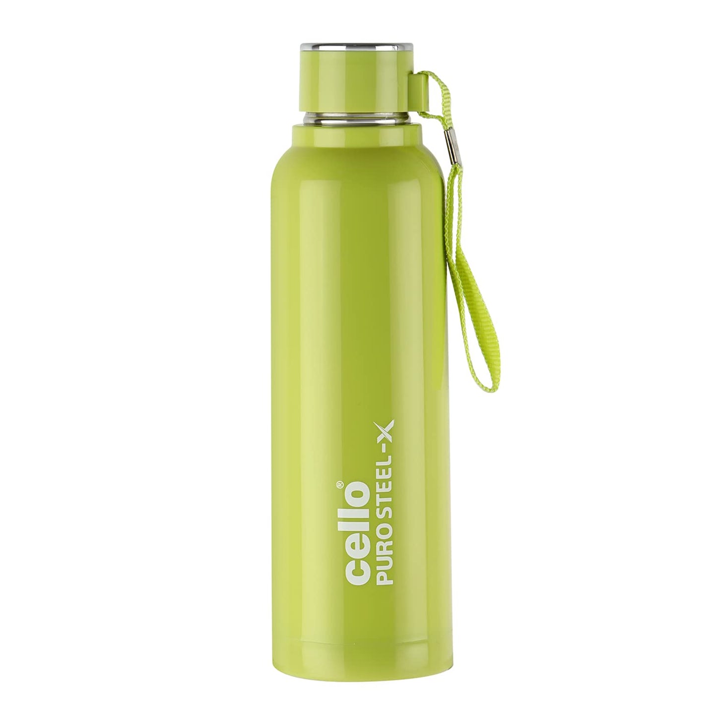 CELLO Puro Steel-X Benz 900 | Leak Proof| Wide Mouth & Easy to Open | Insulated Inner Steel Water Bottle | 650ml | Peach