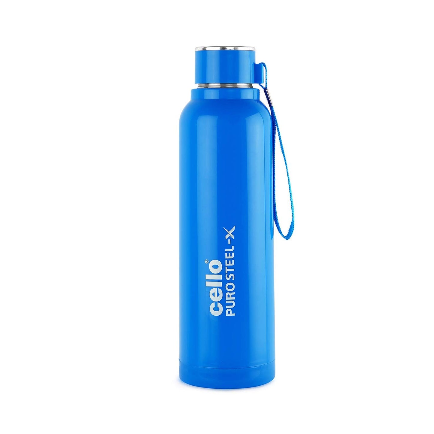 CELLO Puro Steel-X Benz 900 | Leak Proof| Wide Mouth & Easy to Open | Insulated Inner Steel Water Bottle | 650ml | Peach