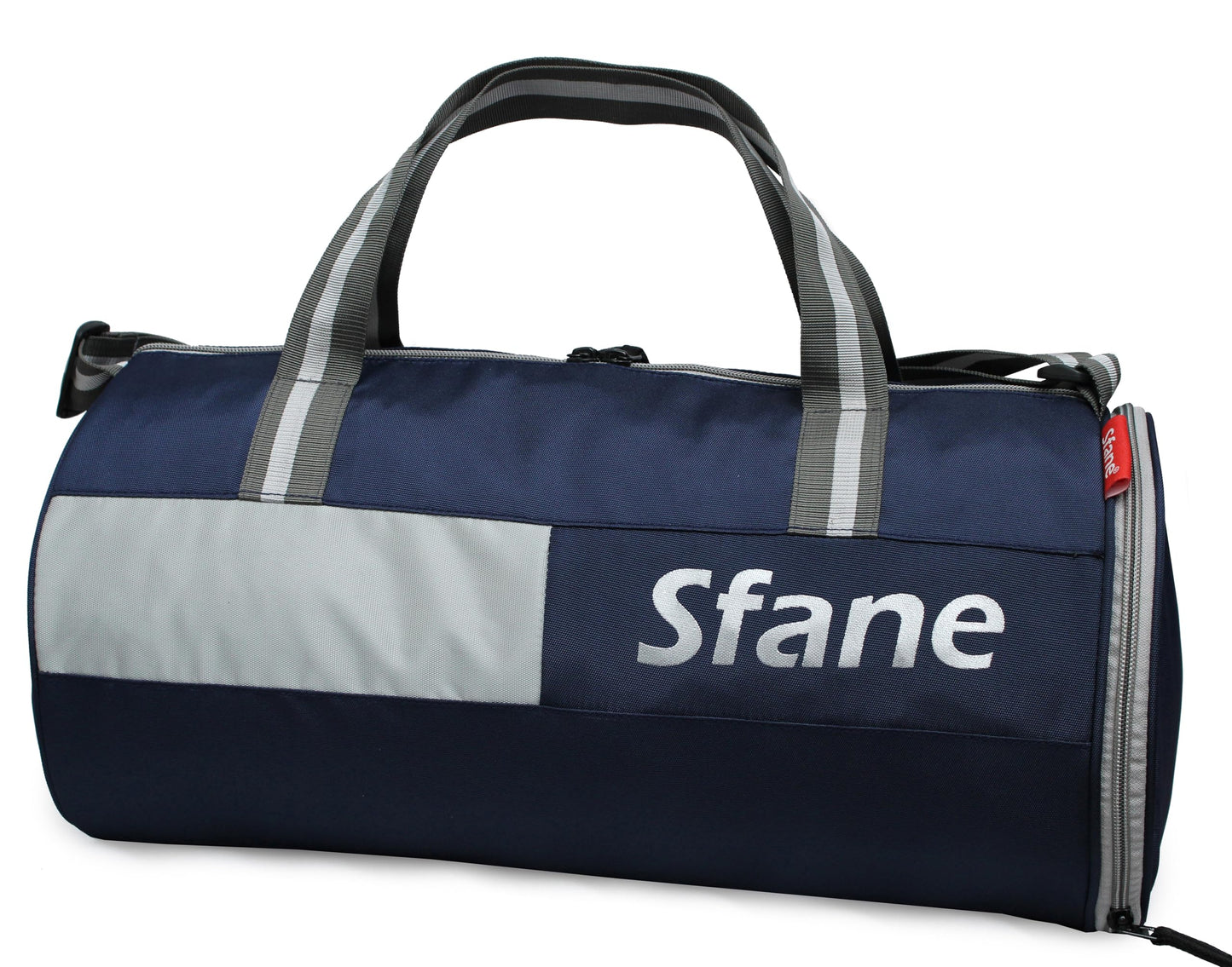 Sfane Polyester 23cms Duffle/Shoulder/Gym Bag for Men & Women with Separate Shoe Compartment (Grey)