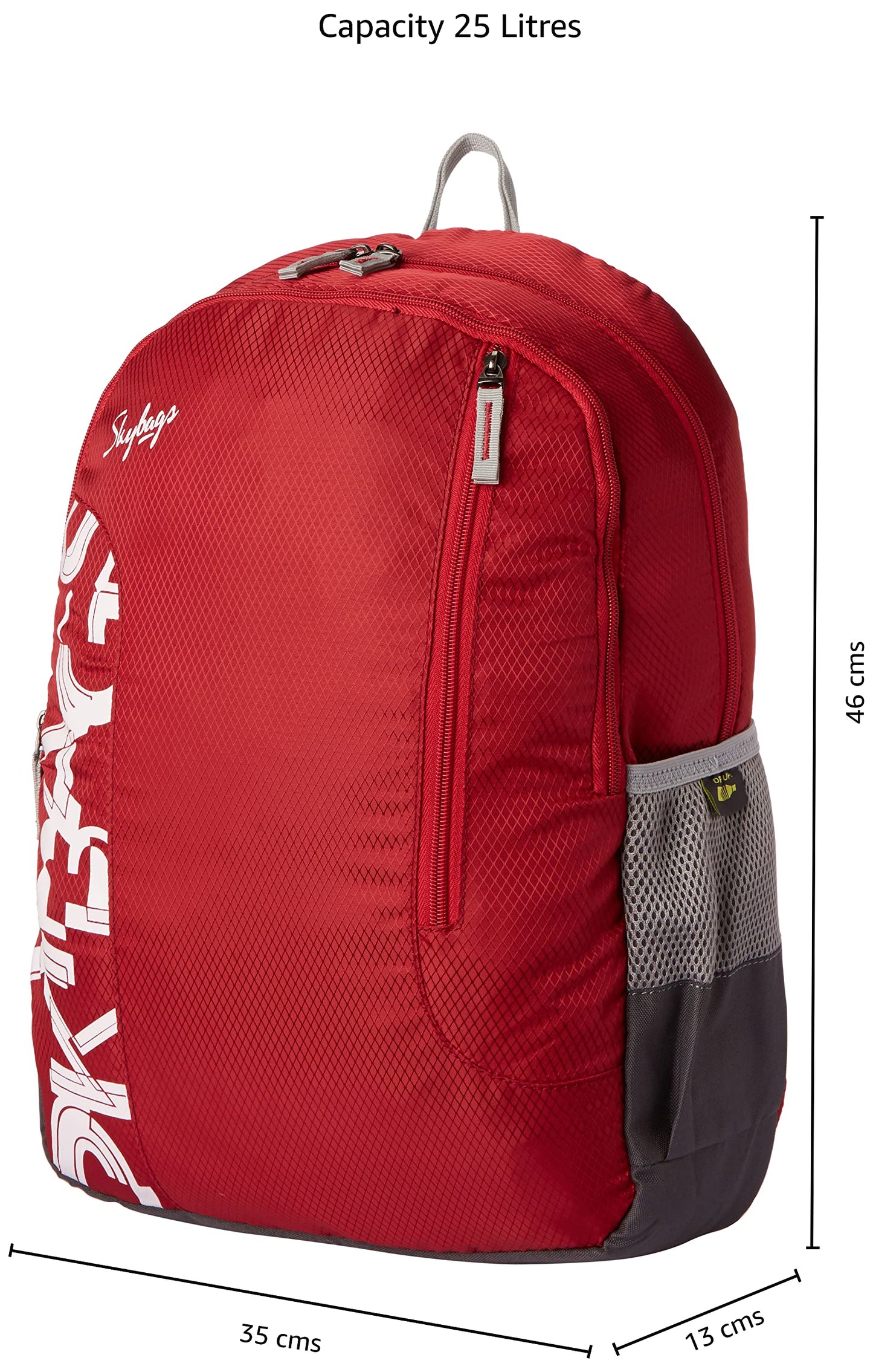 Skybags Casual Backpack 28L, 2 Main Compartments, Bottle Pocket, Front Pocket, Padded Shoulder Strap