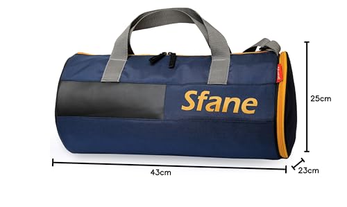 Sfane Polyester 23cms Duffle/Shoulder/Gym Bag for Men & Women with Separate Shoe Compartment (Grey)
