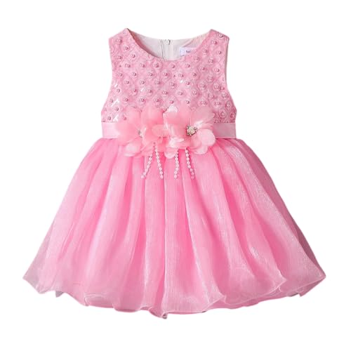 Pink Girls Knee Length Party Dresses