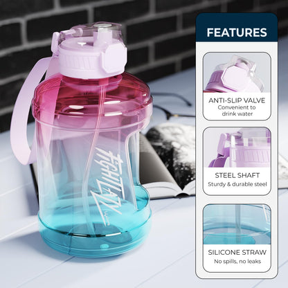 Lifelong Gallon Water Bottle 1.6Litre for Gym, Sports & Home | Gallon Bottles for Men & Women | Gym Water Bottle for Men, Women, Boys & Girls | Gym Bottle (Plastic, Purple)