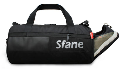 Sfane Polyester 23cms Duffle/Shoulder/Gym Bag for Men & Women with Separate Shoe Compartment (Grey)