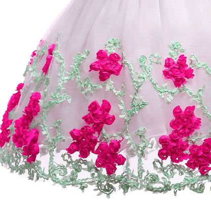 Girls Designer Polyester Sleeveless Solid Party Dress in Multi Color
