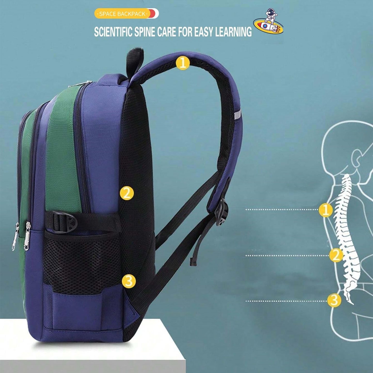 Impulse Astronaut 25L Unisex Stylish &Trendy Water Resistant printed Bag, College travel Backpack, School Bag for boys & girls with 1 Year Warranty