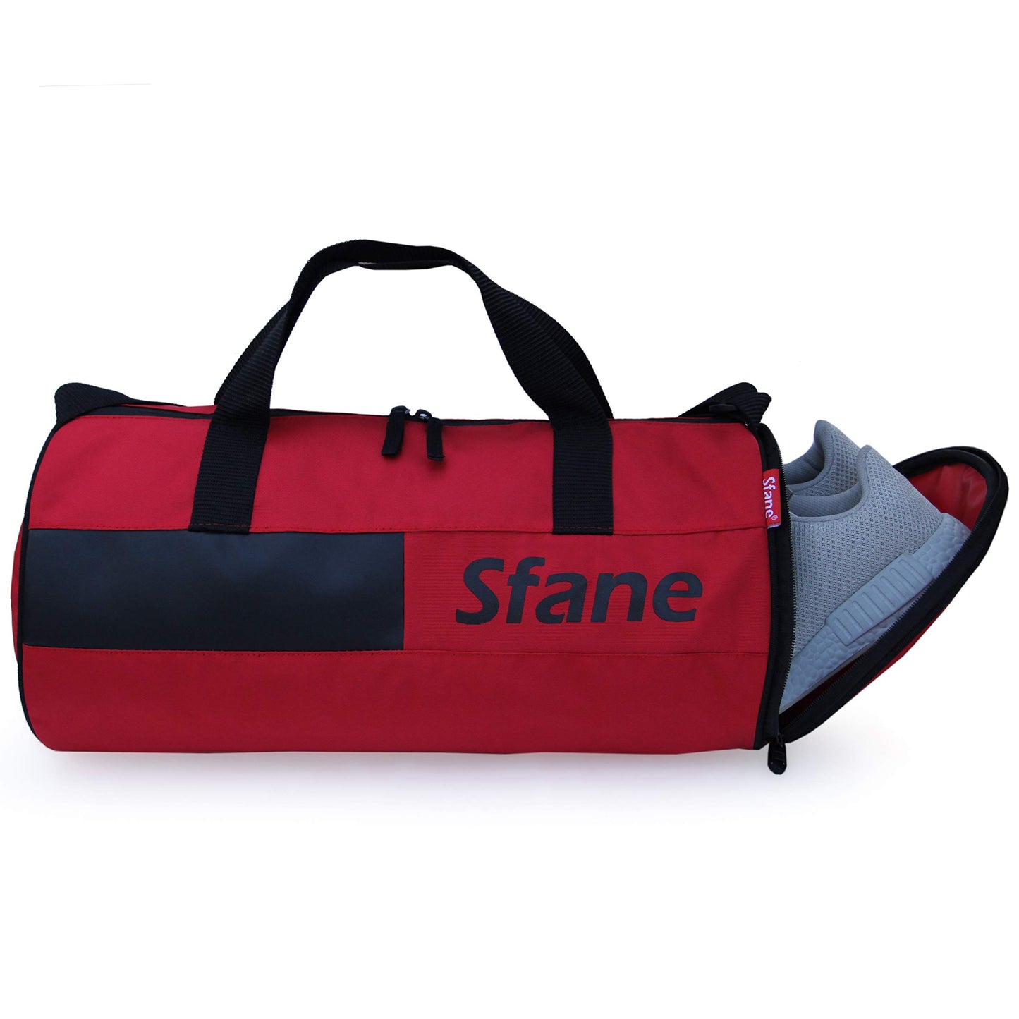 Sfane Polyester 23cms Duffle/Shoulder/Gym Bag for Men & Women with Separate Shoe Compartment (Grey)