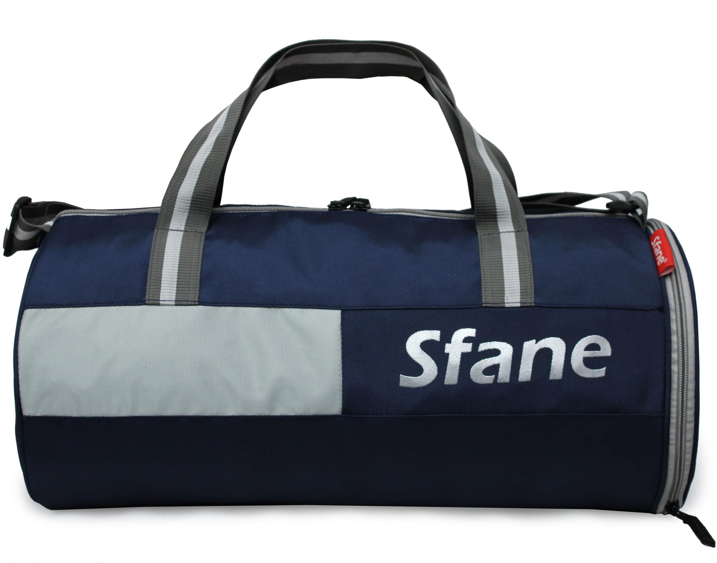 Sfane Polyester 23cms Duffle/Shoulder/Gym Bag for Men & Women with Separate Shoe Compartment (Grey)