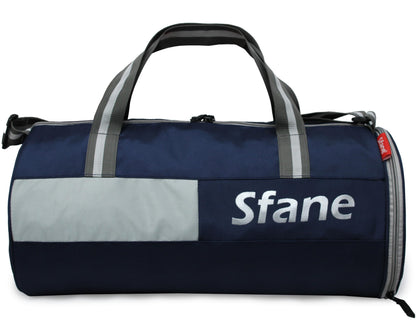 Sfane Polyester 23cms Duffle/Shoulder/Gym Bag for Men & Women with Separate Shoe Compartment (Grey)