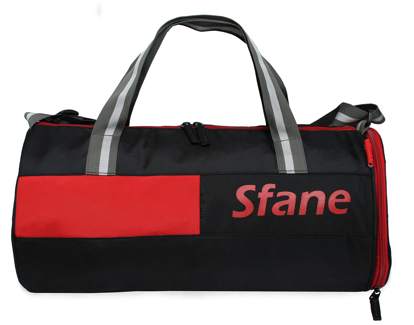 Sfane Polyester 23cms Duffle/Shoulder/Gym Bag for Men & Women with Separate Shoe Compartment (Grey)