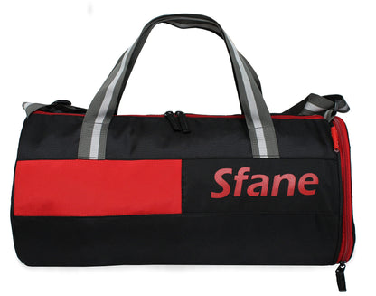 Sfane Polyester 23cms Duffle/Shoulder/Gym Bag for Men & Women with Separate Shoe Compartment (Grey)