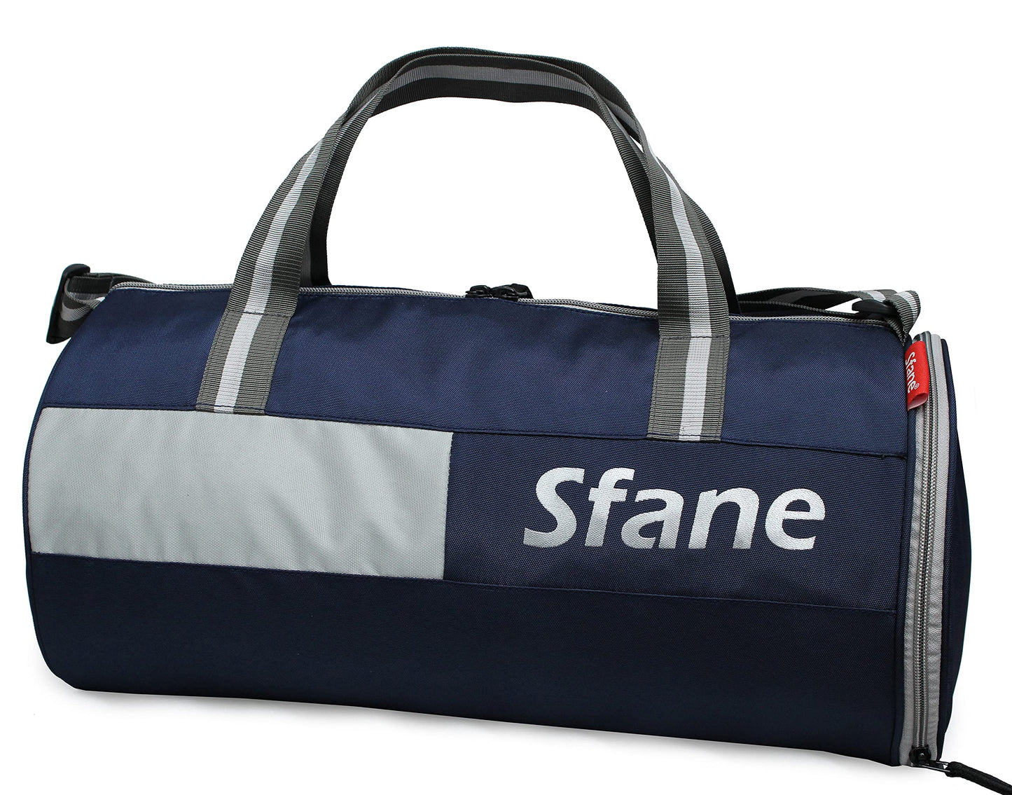 Sfane Polyester 23cms Duffle/Shoulder/Gym Bag for Men & Women with Separate Shoe Compartment (Grey)