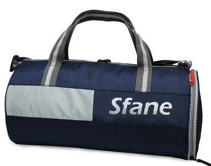Sfane Polyester 23cms Duffle/Shoulder/Gym Bag for Men & Women with Separate Shoe Compartment (Grey)