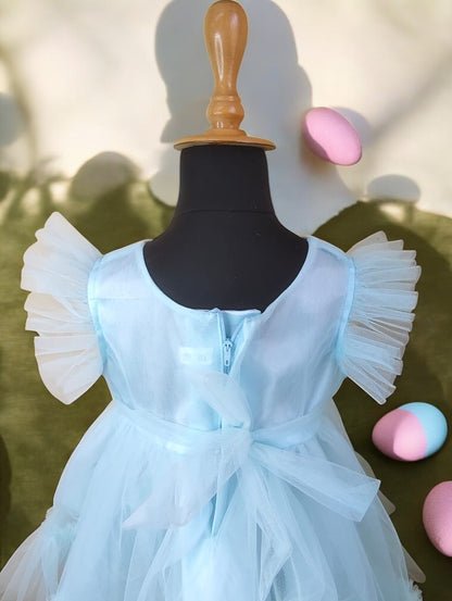 Elegant  Blue frock for party