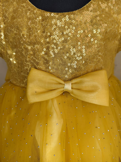 Gold Sequence bow dress